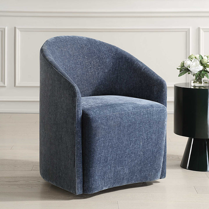 American Home Furniture Uttermost Harbor Blue Dining Chair Set of 2