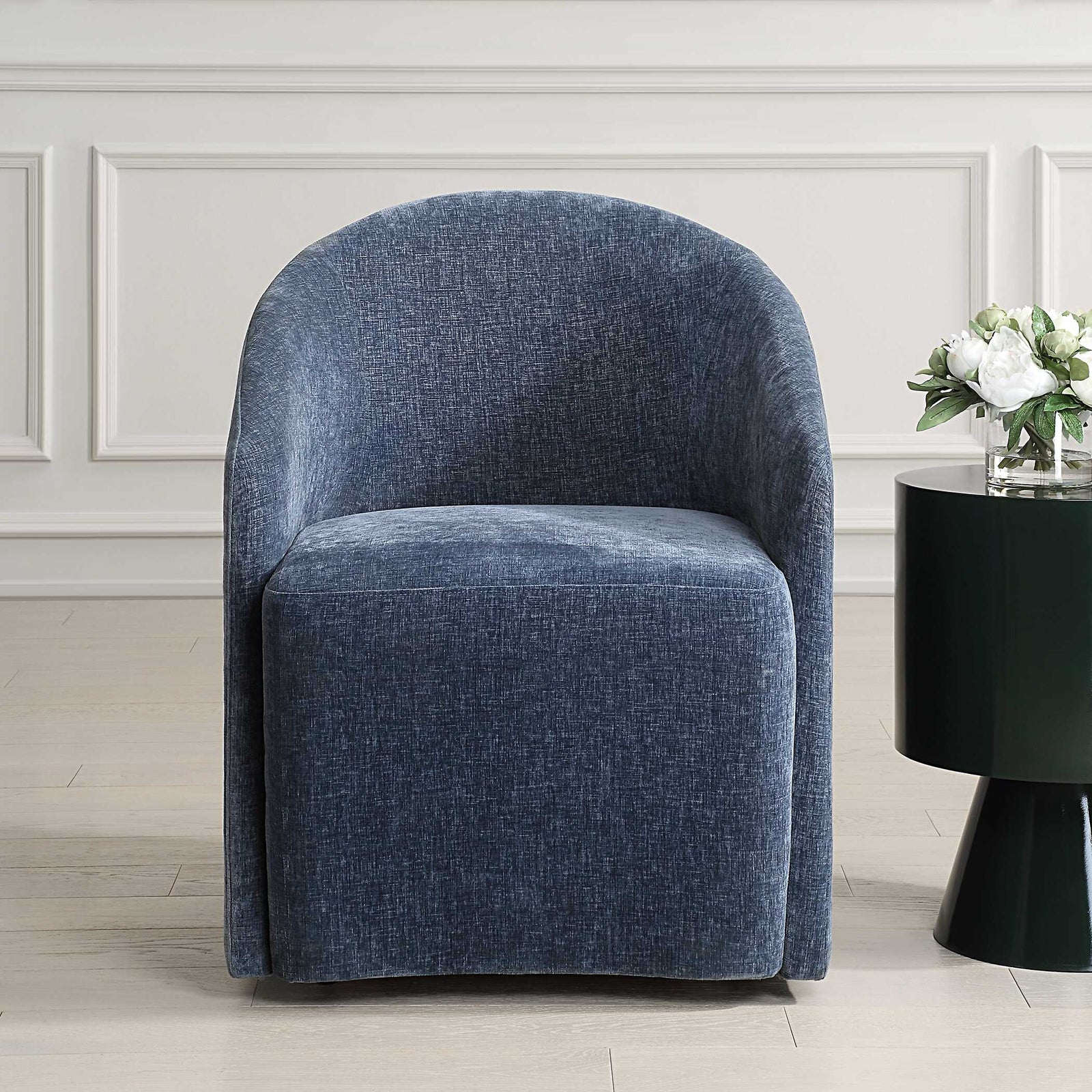 American Home Furniture Uttermost Harbor Blue Dining Chair Set of 2
