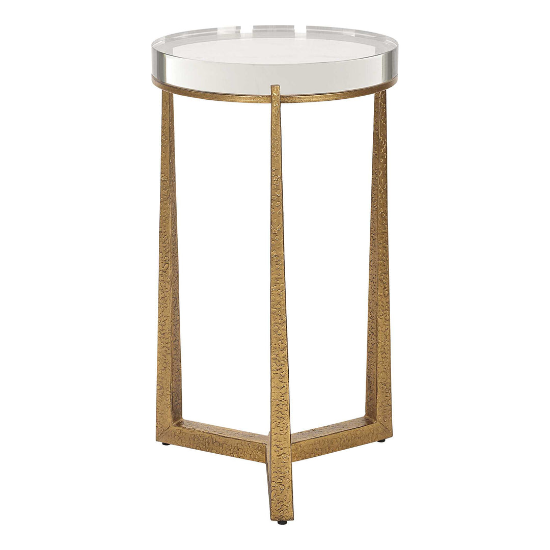 American Home Furniture Uttermost Midas Antique Gold Accent Table