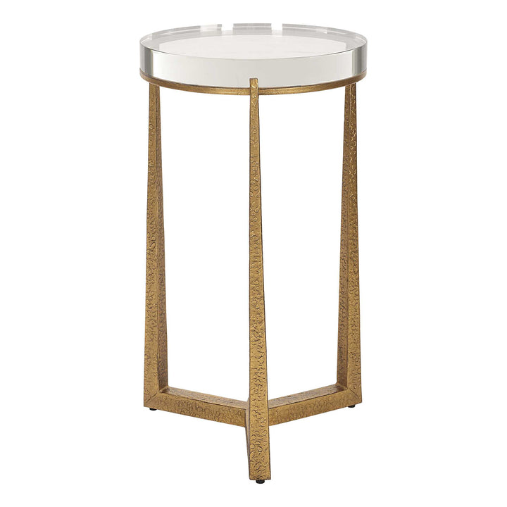 American Home Furniture Uttermost Midas Antique Gold Accent Table