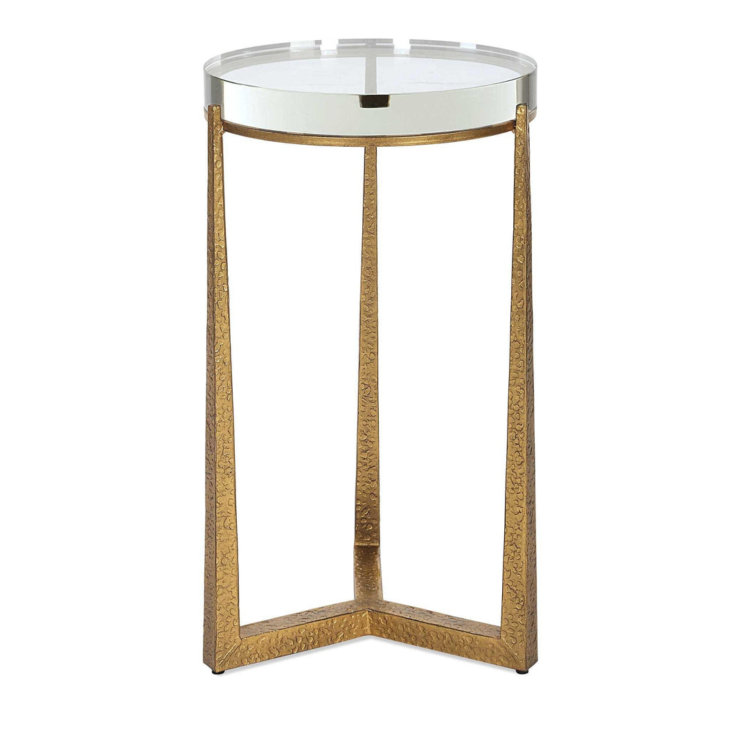 Midas Antique Gold Accent Table - AmericanHomeFurniture