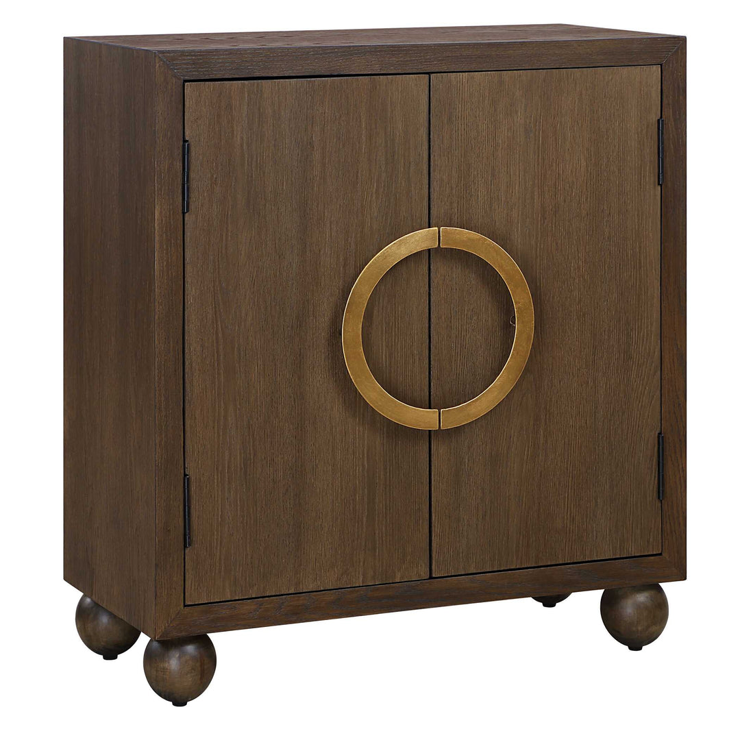 American Home Furniture Uttermost Mayenne 2 Door Oak Wood Cabinet