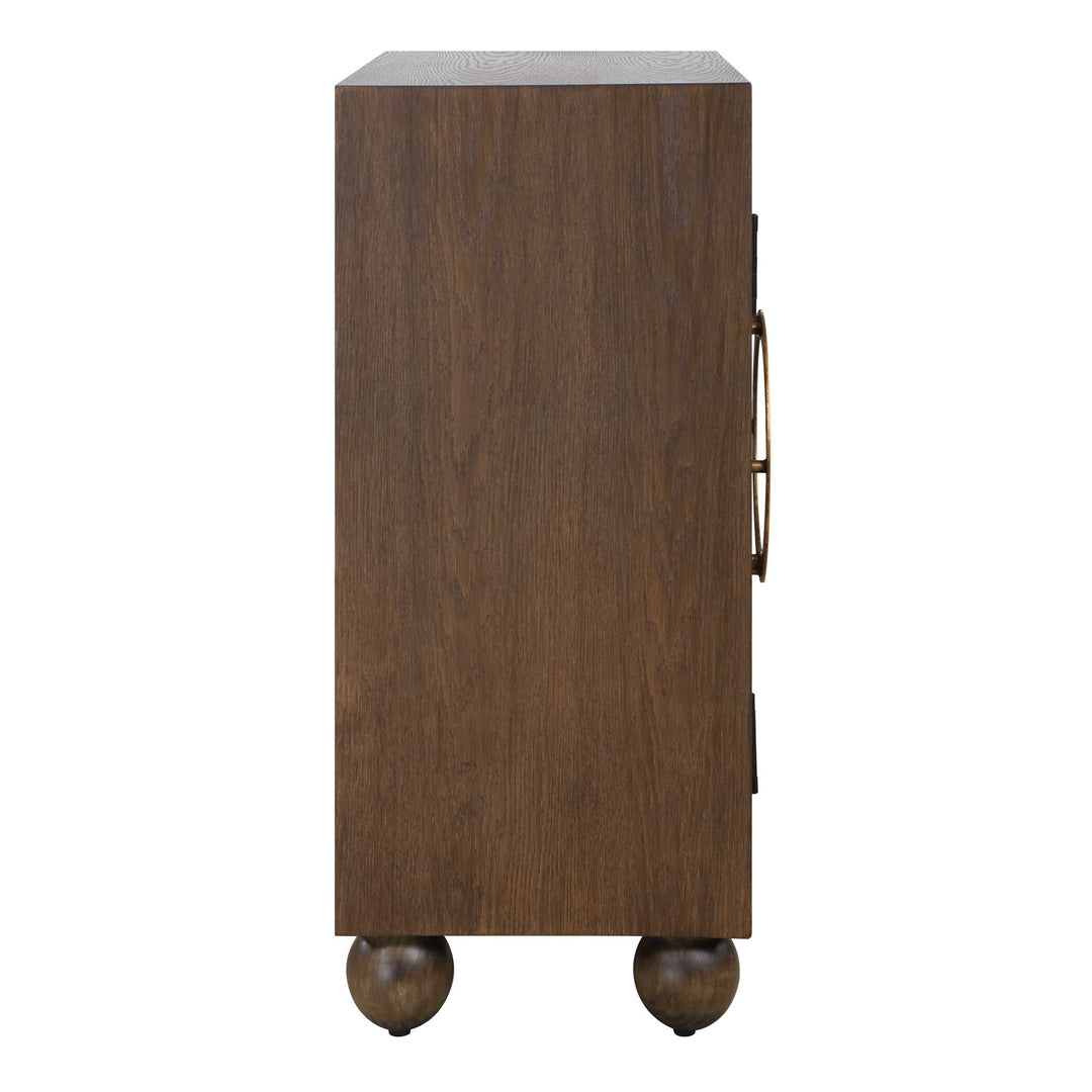 American Home Furniture Uttermost Mayenne 2 Door Oak Wood Cabinet