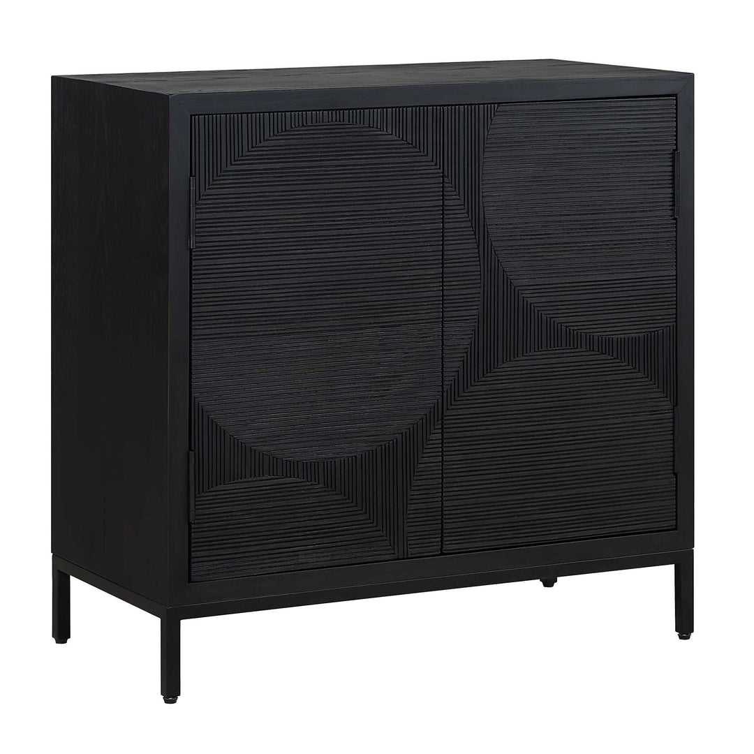 American Home Furniture Uttermost Beswick Black 2 Door Cabinet