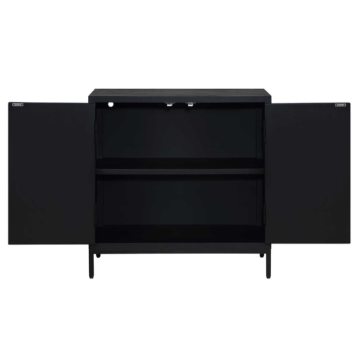 American Home Furniture Uttermost Beswick Black 2 Door Cabinet