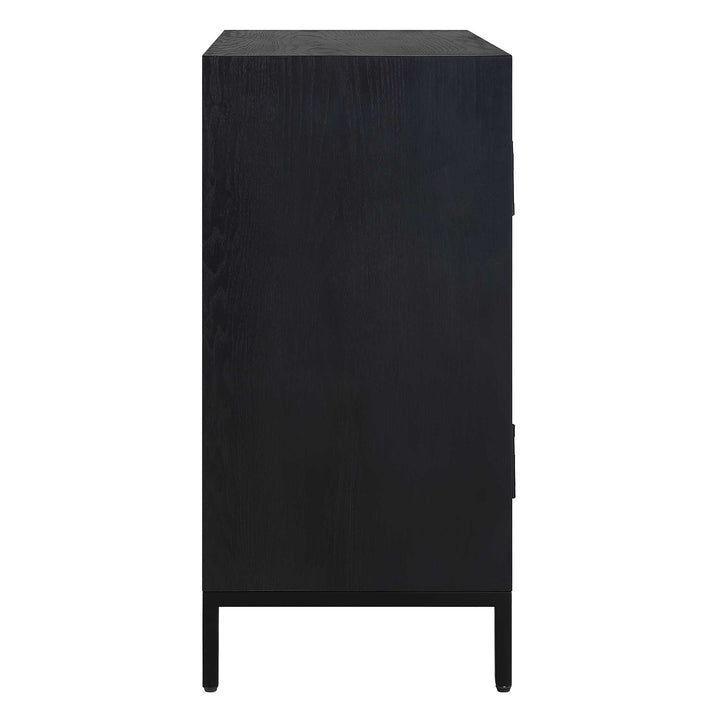 American Home Furniture Uttermost Beswick Black 2 Door Cabinet