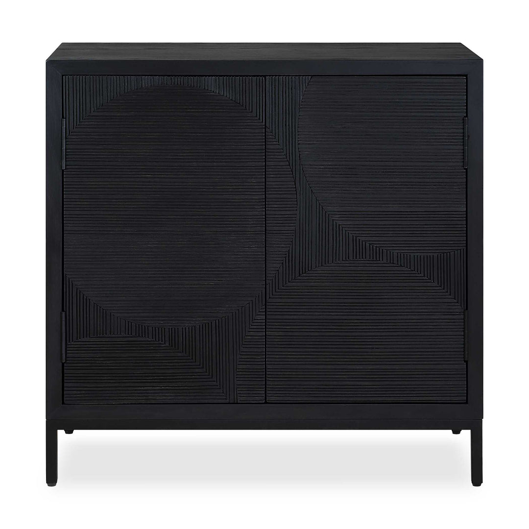 American Home Furniture Uttermost Beswick Black 2 Door Cabinet