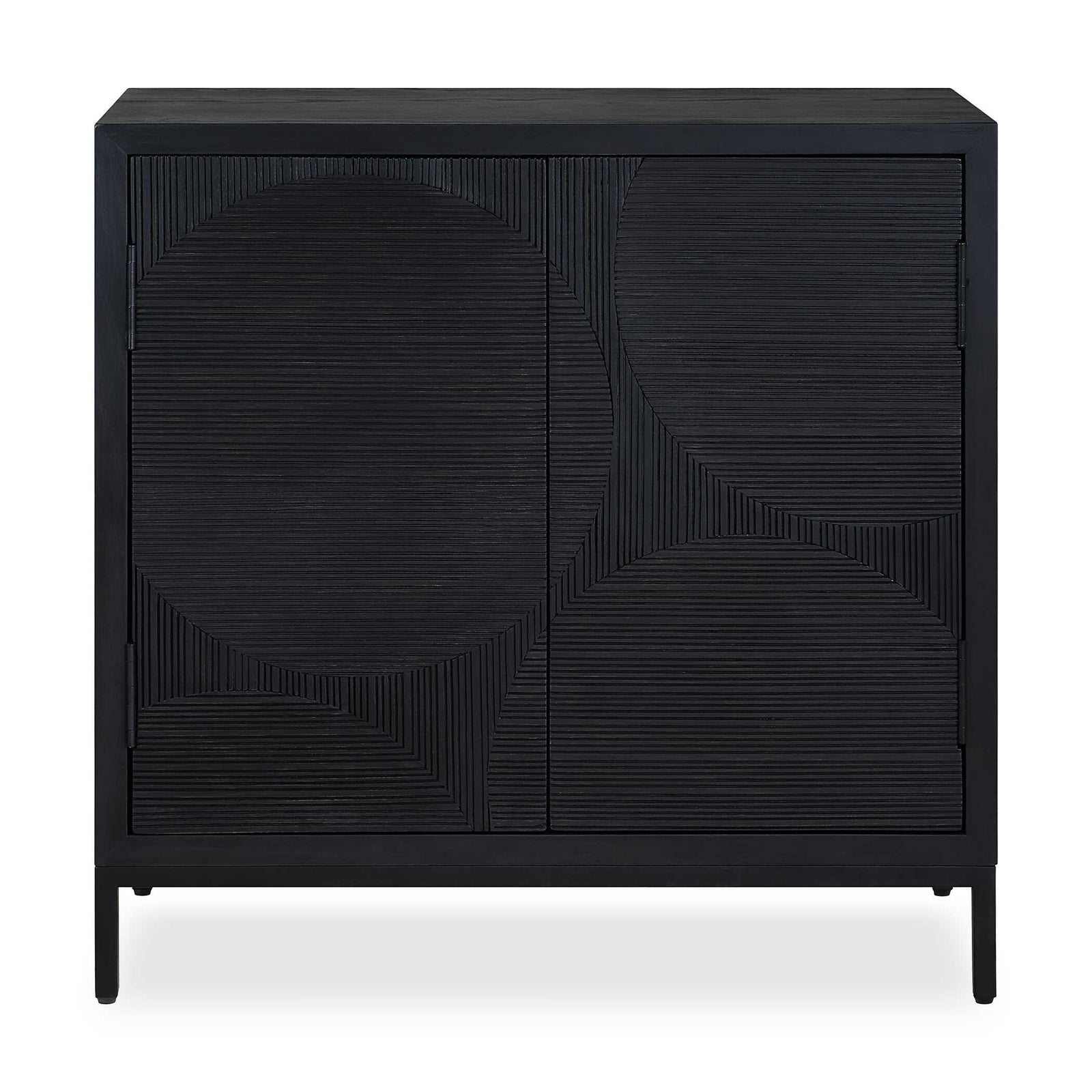 American Home Furniture Uttermost Beswick Black 2 Door Cabinet