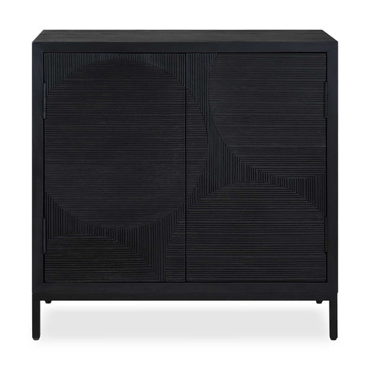 American Home Furniture Uttermost Beswick Black 2 Door Cabinet