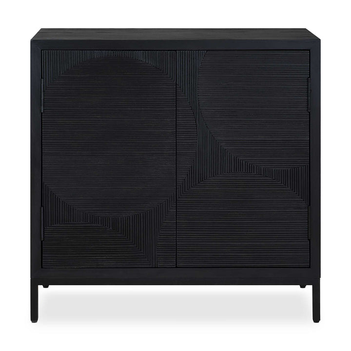 American Home Furniture Uttermost Beswick Black 2 Door Cabinet