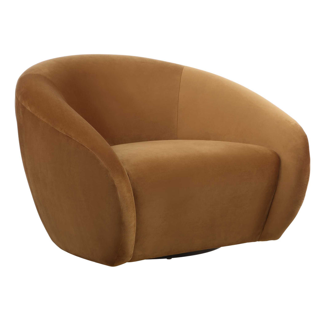 American Home Furniture Uttermost DeSoto Hazelnut Swivel Chair