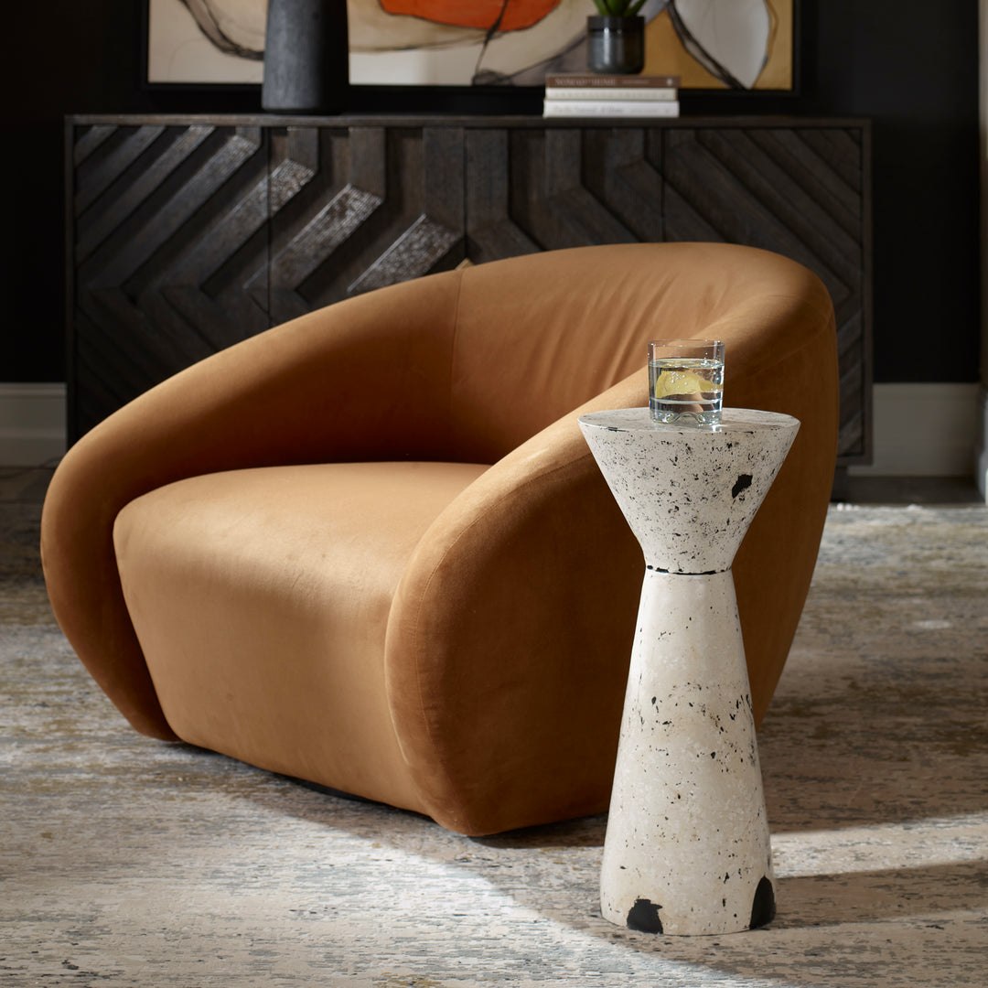 American Home Furniture Uttermost DeSoto Hazelnut Swivel Chair