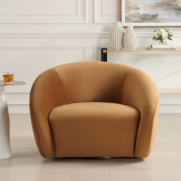 American Home Furniture Uttermost DeSoto Hazelnut Swivel Chair