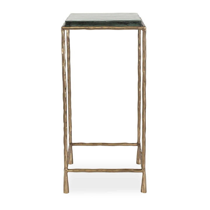 American Home Furniture Uttermost Ovard Antiqued Gold Accent Table