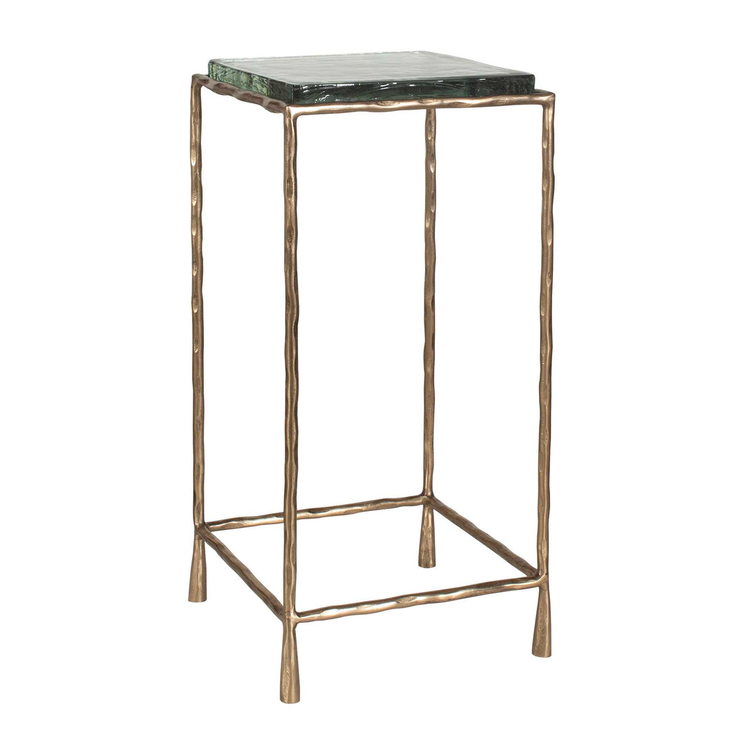 American Home Furniture Uttermost Ovard Antiqued Gold Accent Table