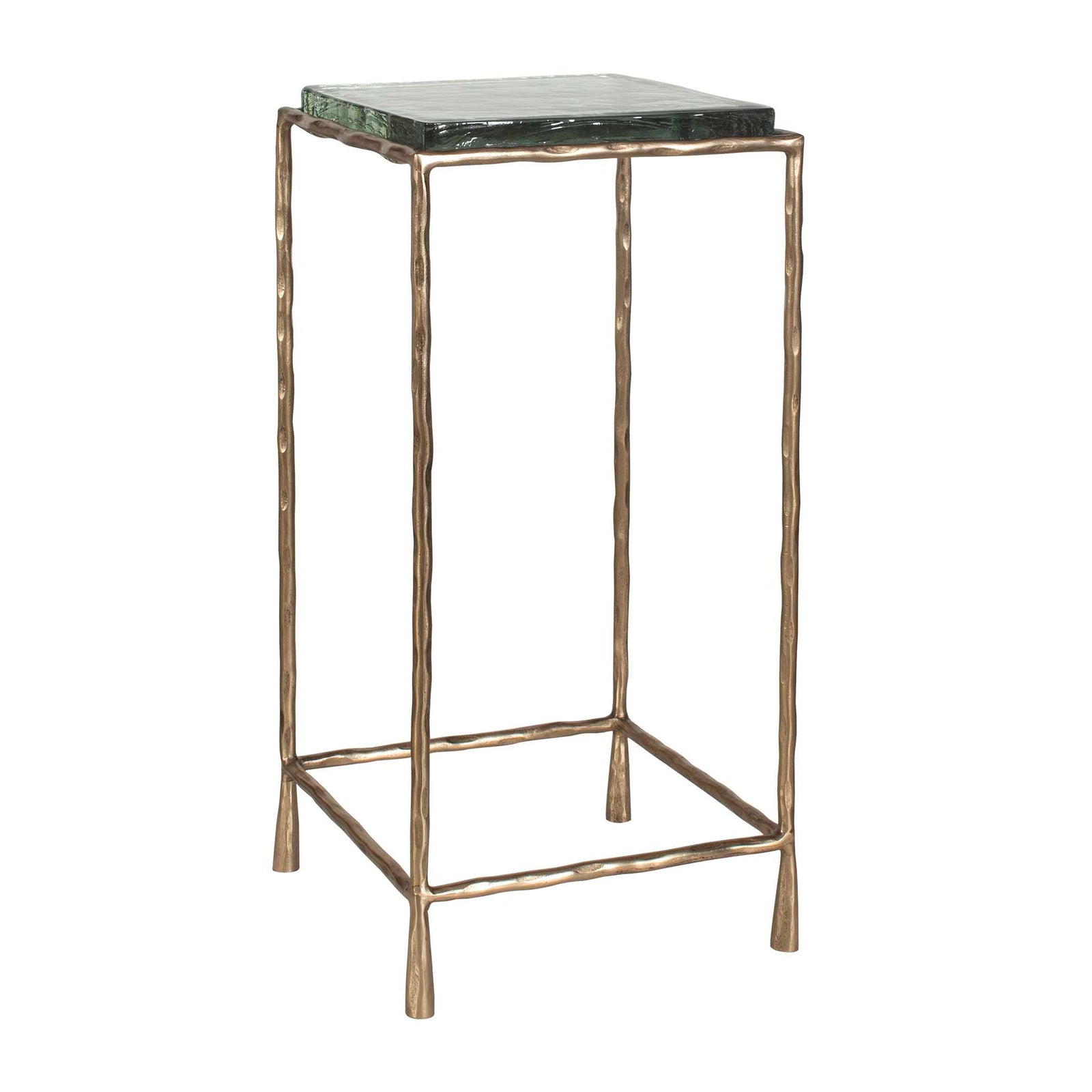 American Home Furniture Uttermost Ovard Antiqued Gold Accent Table