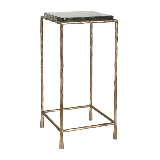 American Home Furniture Uttermost Ovard Antiqued Gold Accent Table