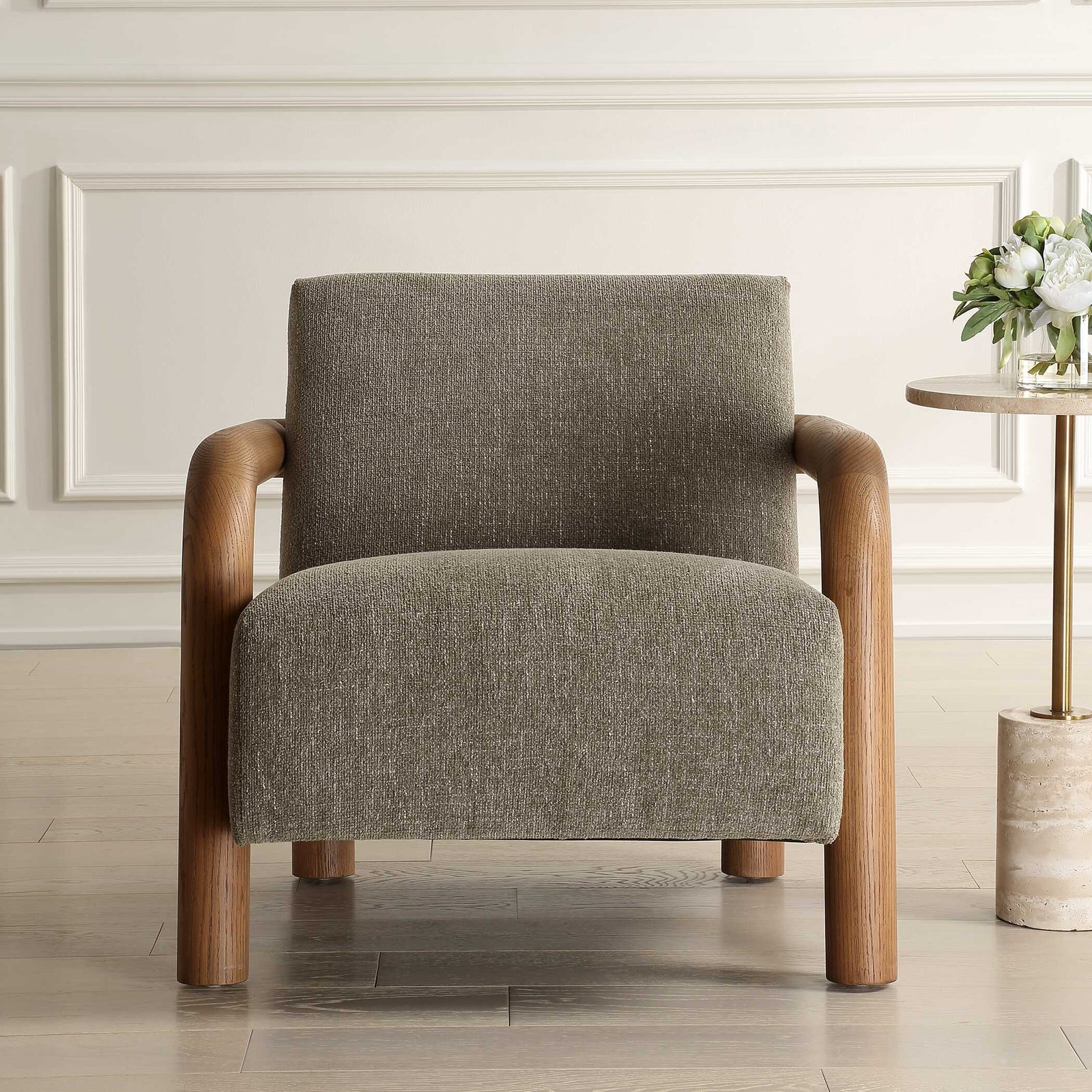 American Home Furniture Uttermost Balance Herb Green Accent Chair