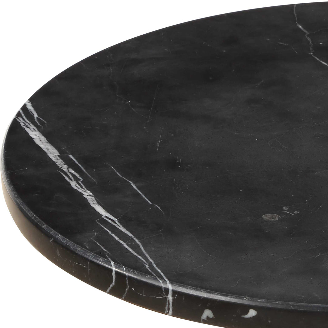 American Home Furniture Uttermost Rosston Black Marble Accent Table