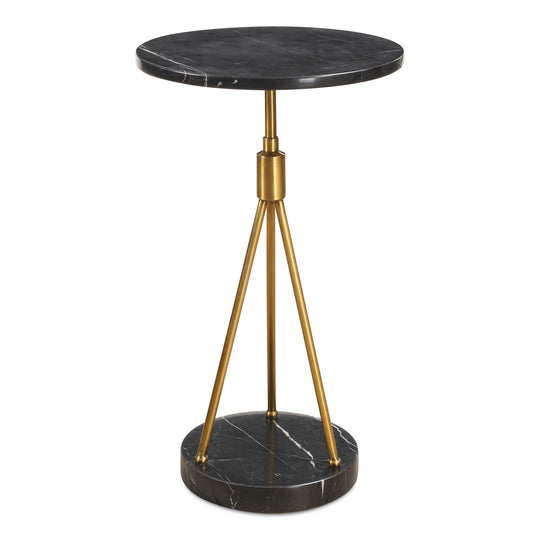 American Home Furniture Uttermost Rosston Black Marble Accent Table