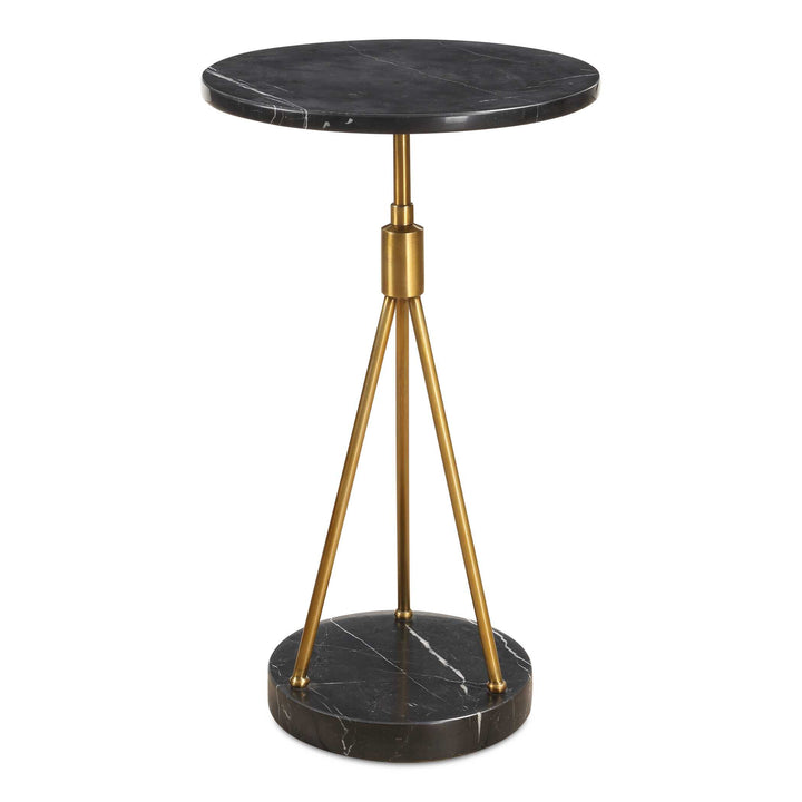 American Home Furniture Uttermost Rosston Black Marble Accent Table