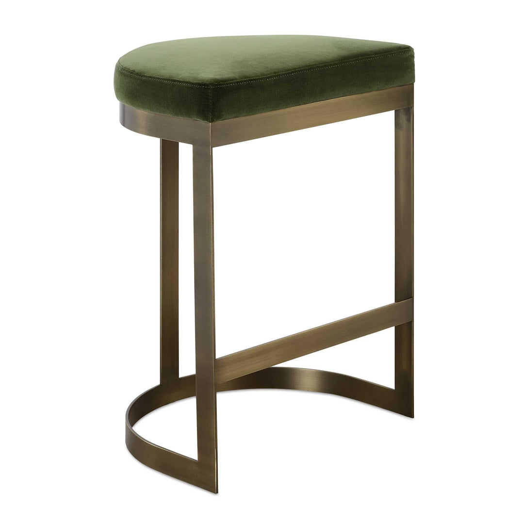 Ivanna Brass Moss Counter Stool - AmericanHomeFurniture