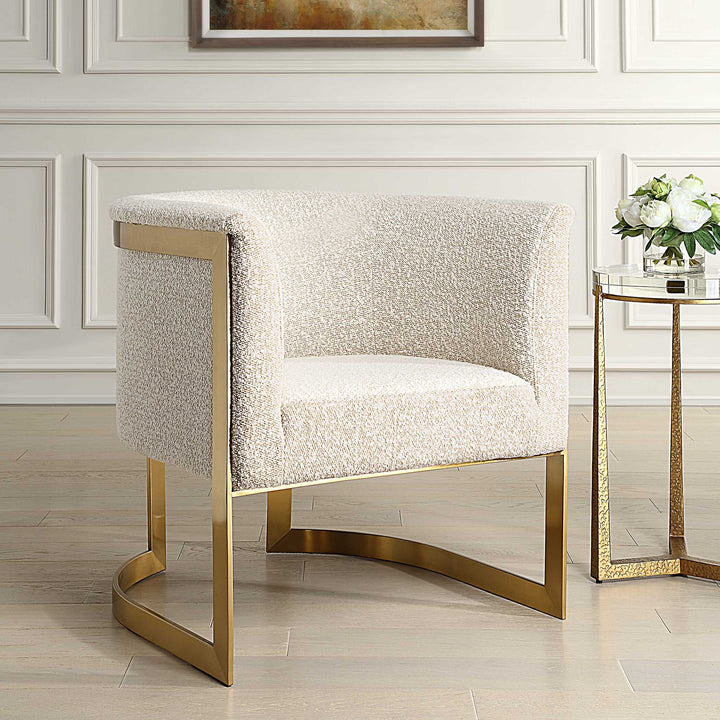 American Home Furniture Uttermost Bellina Plush Barrel Chair