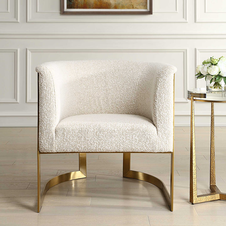American Home Furniture Uttermost Bellina Plush Barrel Chair