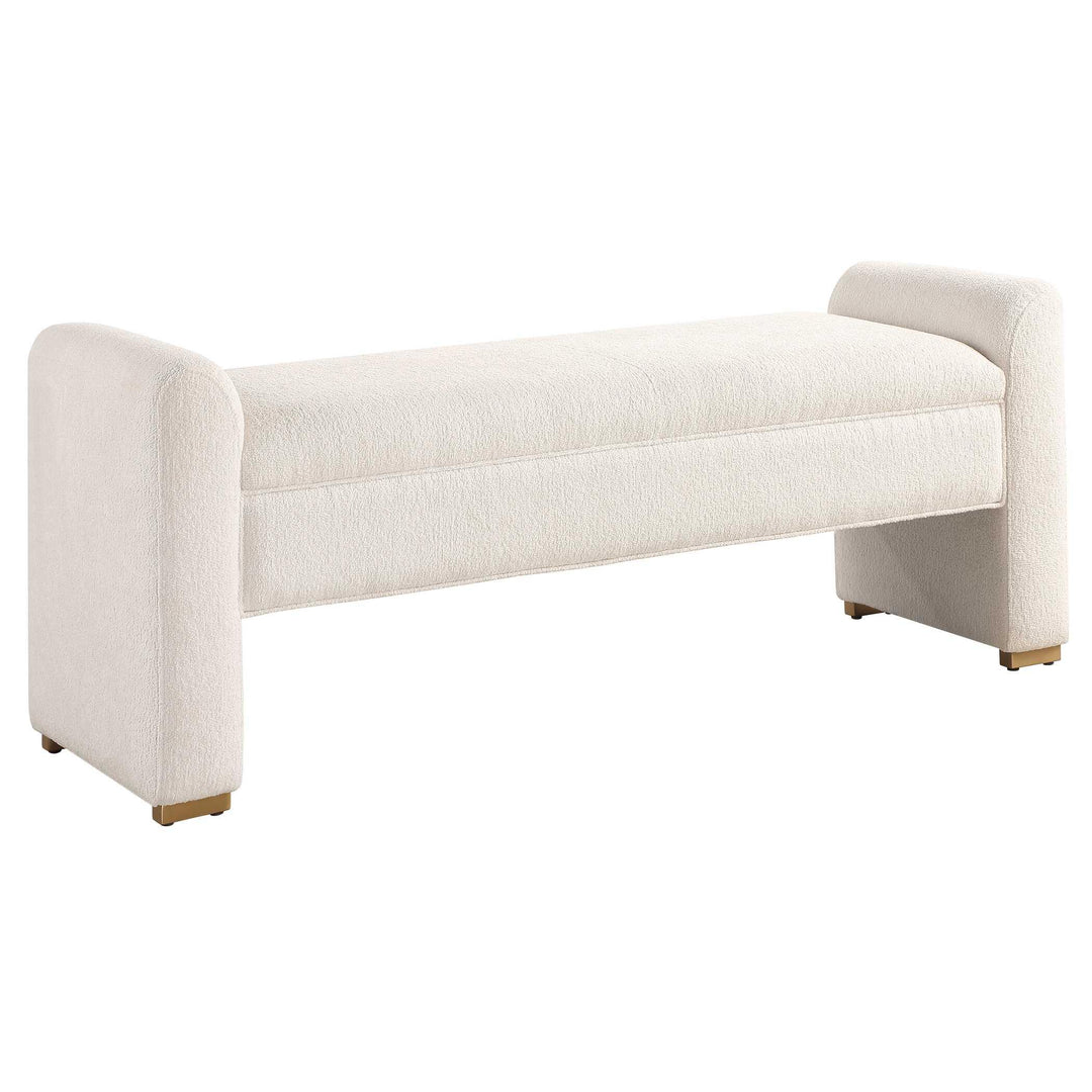 Caliste Ivory Bench - AmericanHomeFurniture
