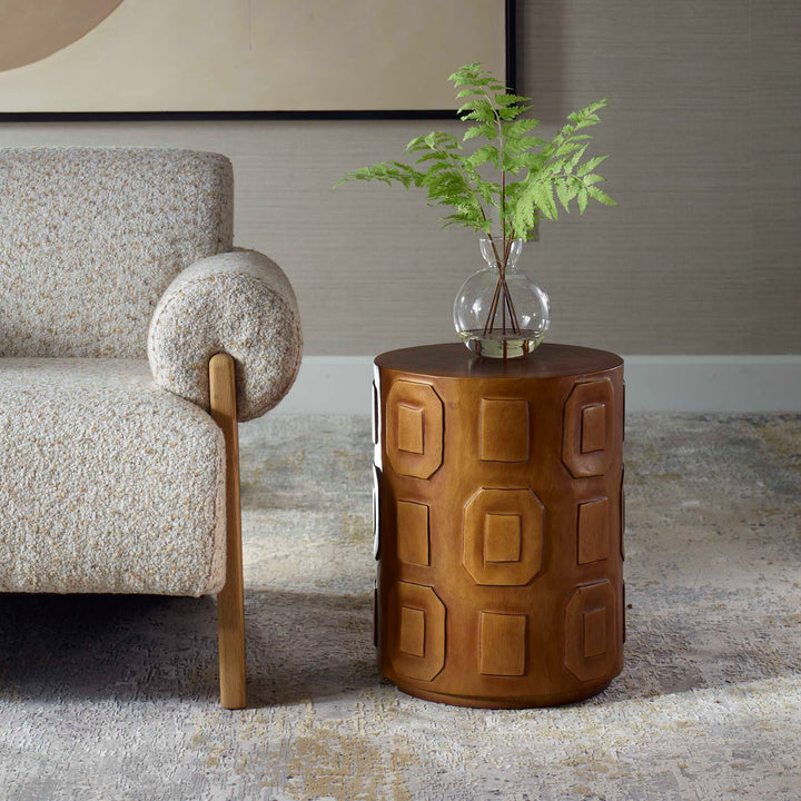 American Home Furniture Uttermost Alson Geometric Accent Table