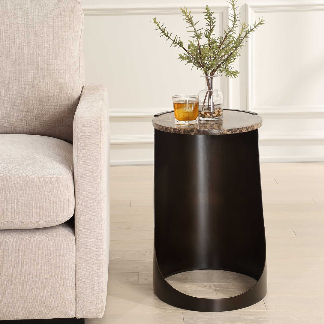 American Home Furniture Uttermost Welling Modern Metal Side Table