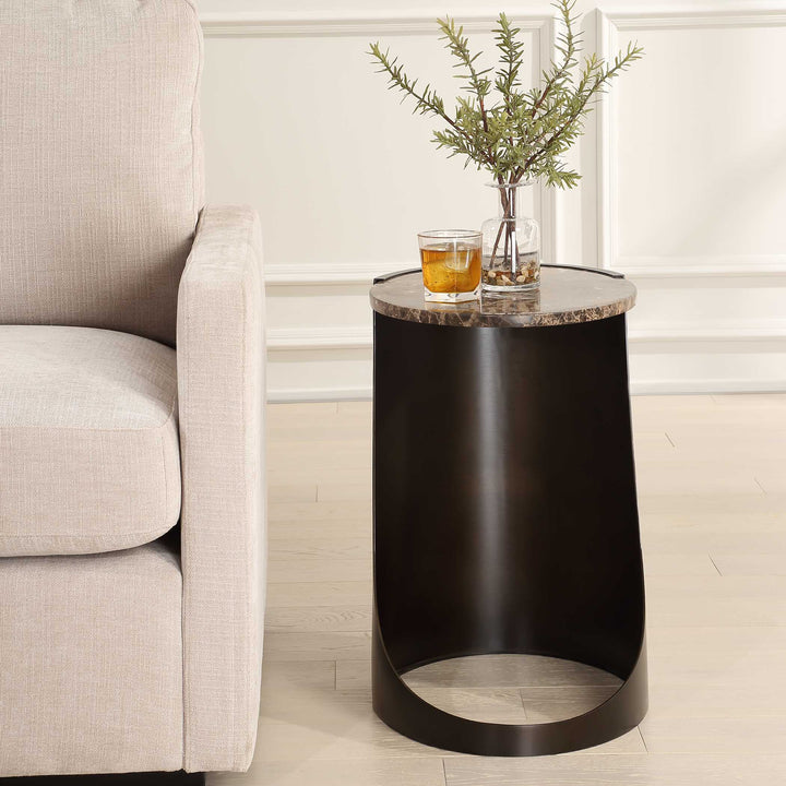 American Home Furniture Uttermost Welling Modern Metal Side Table