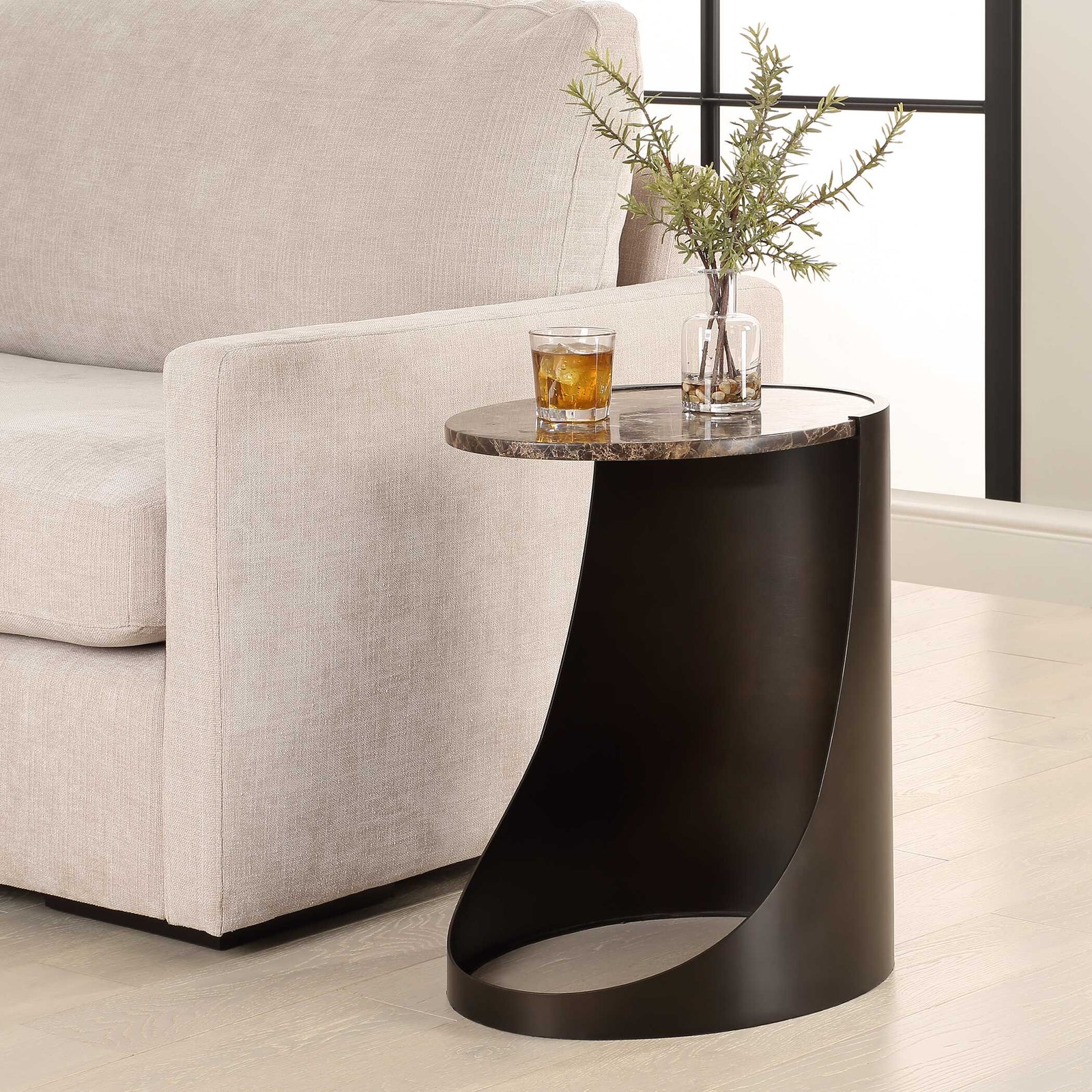 American Home Furniture Uttermost Welling Modern Metal Side Table