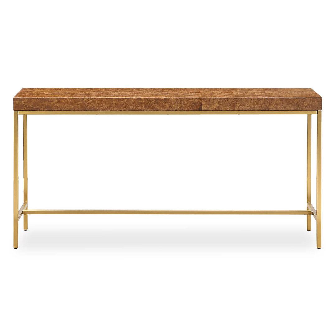 American Home Furniture Uttermost Moran Burl Console Table