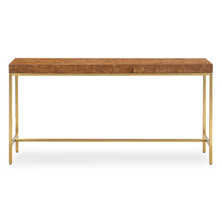 American Home Furniture Uttermost Moran Burl Console Table