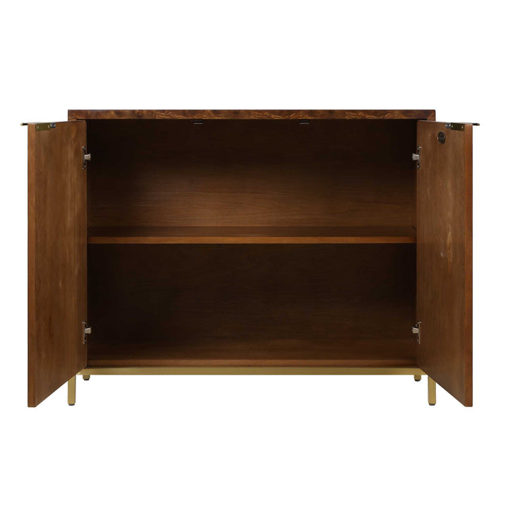 American Home Furniture Uttermost Jethro Burl 2 Door Cabinet