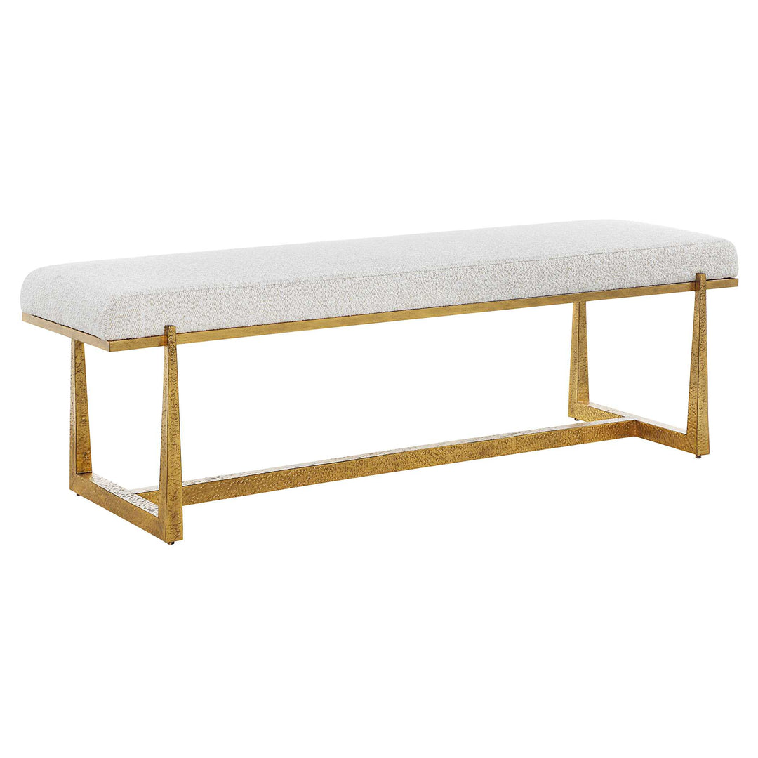 American Home Furniture Uttermost Midas Antique Gold Bench Set of 2