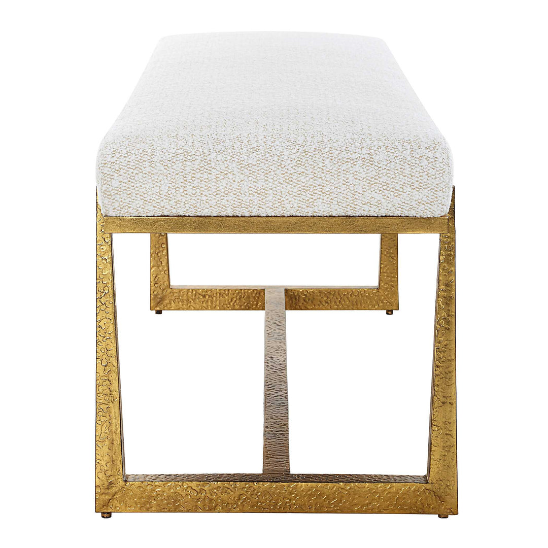 American Home Furniture Uttermost Midas Antique Gold Bench Set of 2