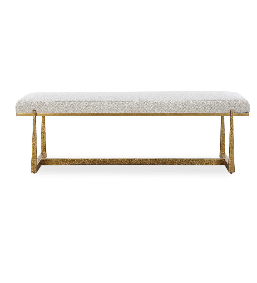 American Home Furniture Uttermost Midas Antique Gold Bench Set of 2
