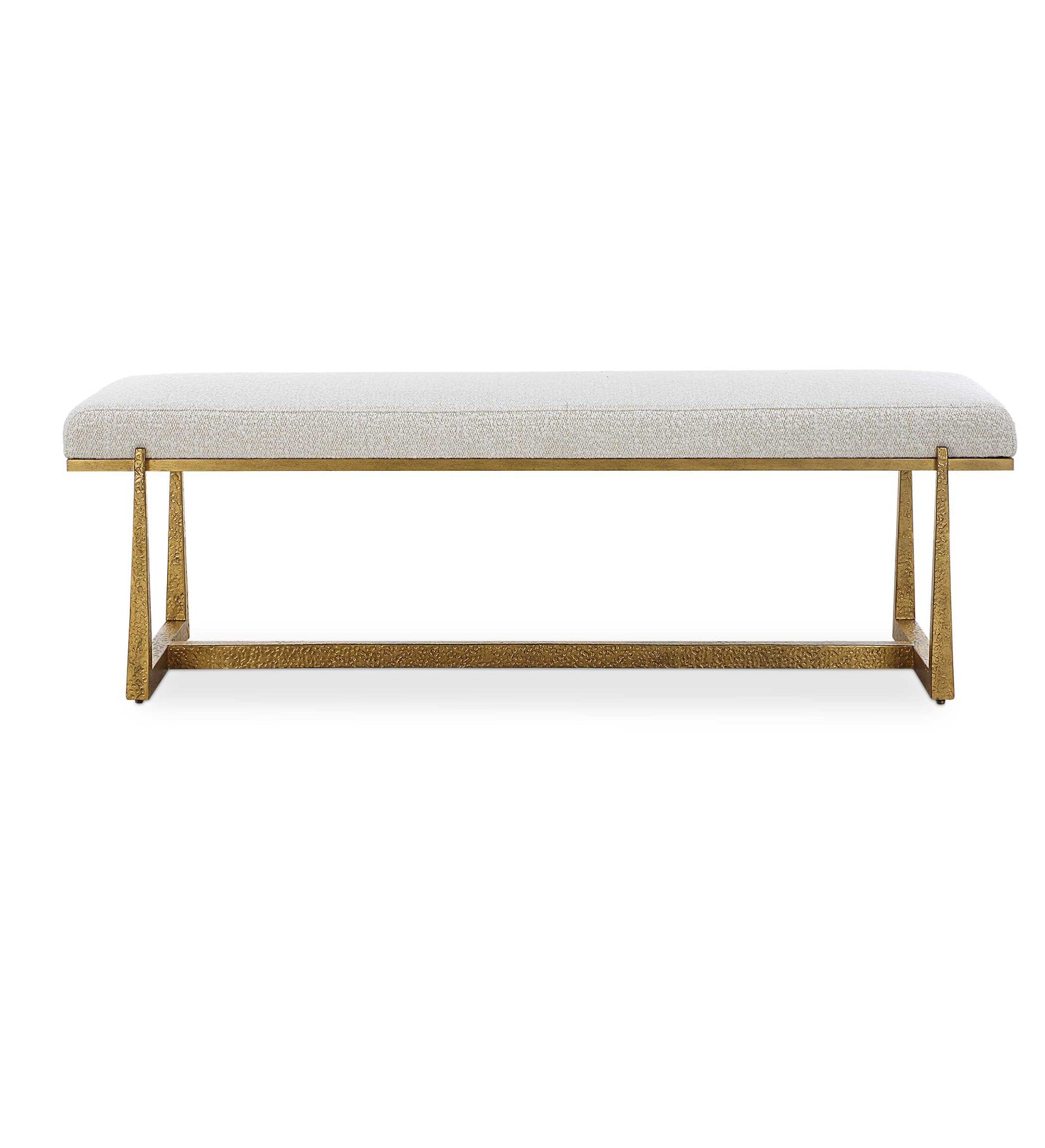 American Home Furniture Uttermost Midas Antique Gold Bench Set of 2