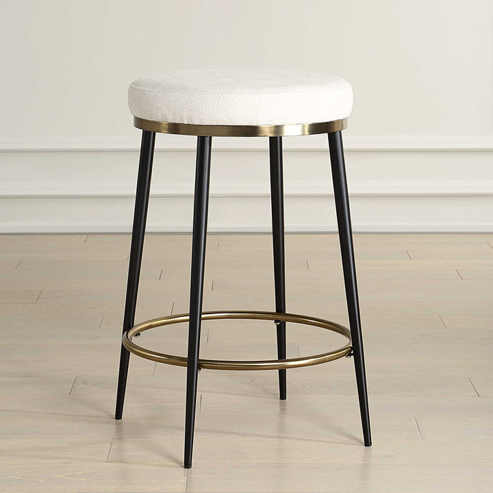 American Home Furniture Uttermost Ensemble Cream Counter Stool