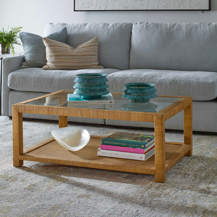 American Home Furniture Uttermost Kensing Natural Coffee Table