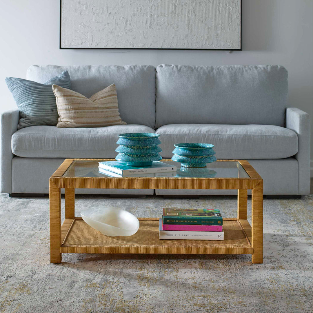 American Home Furniture Uttermost Kensing Natural Coffee Table