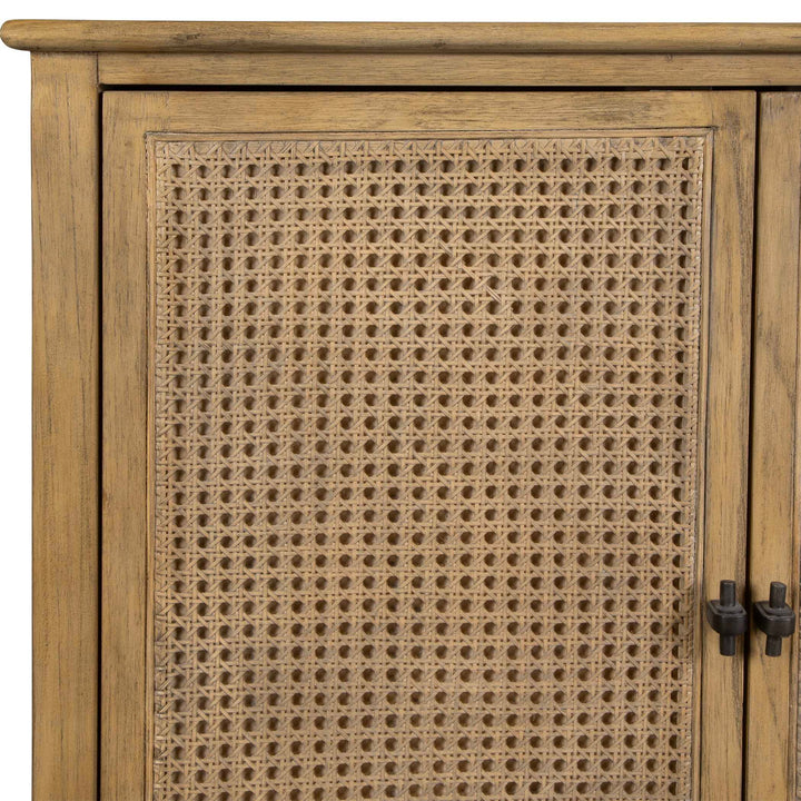 American Home Furniture Uttermost Coast 2 Door Rattan Cabinet