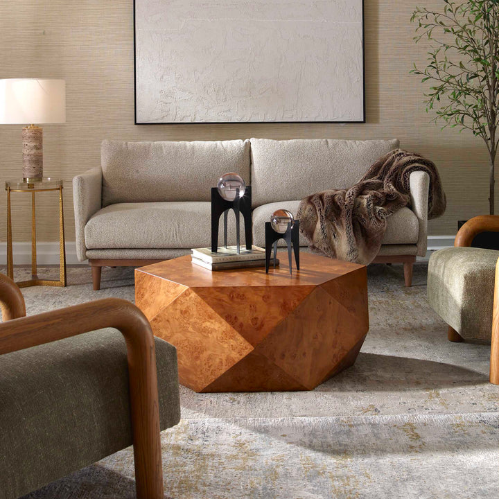 American Home Furniture Uttermost Hughes Geometric Coffee Table