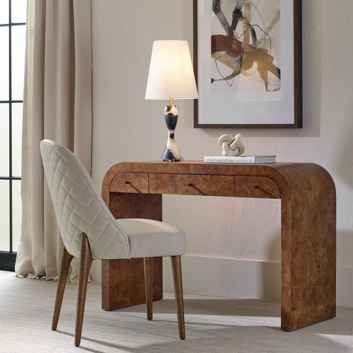 American Home Furniture Uttermost Rocco Mappa Burl Desk