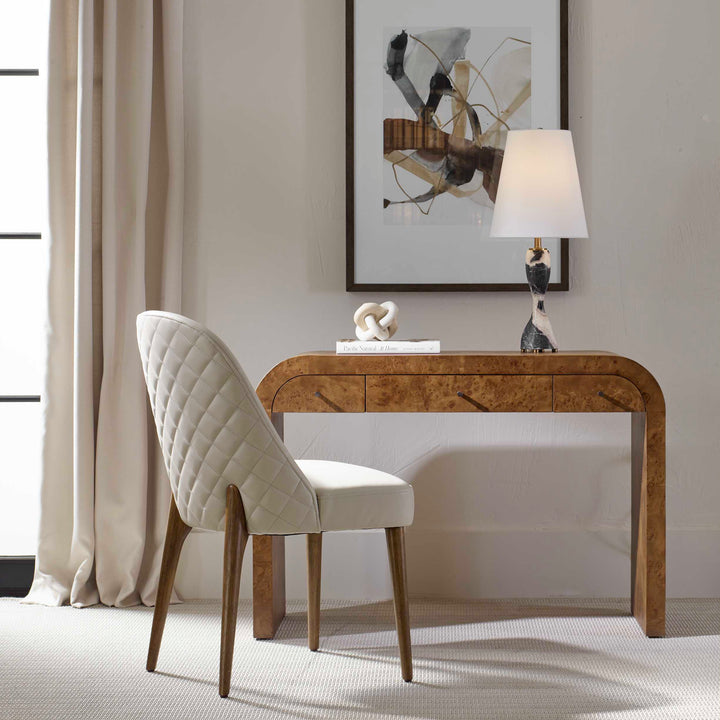 American Home Furniture Uttermost Rocco Mappa Burl Desk