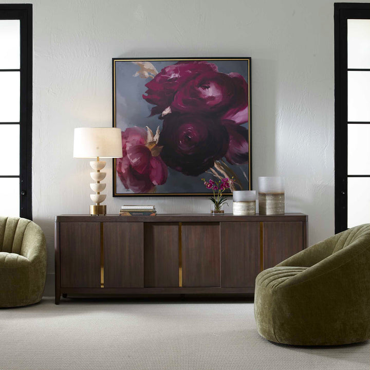 American Home Furniture Uttermost Botero Walnut Console Cabinet