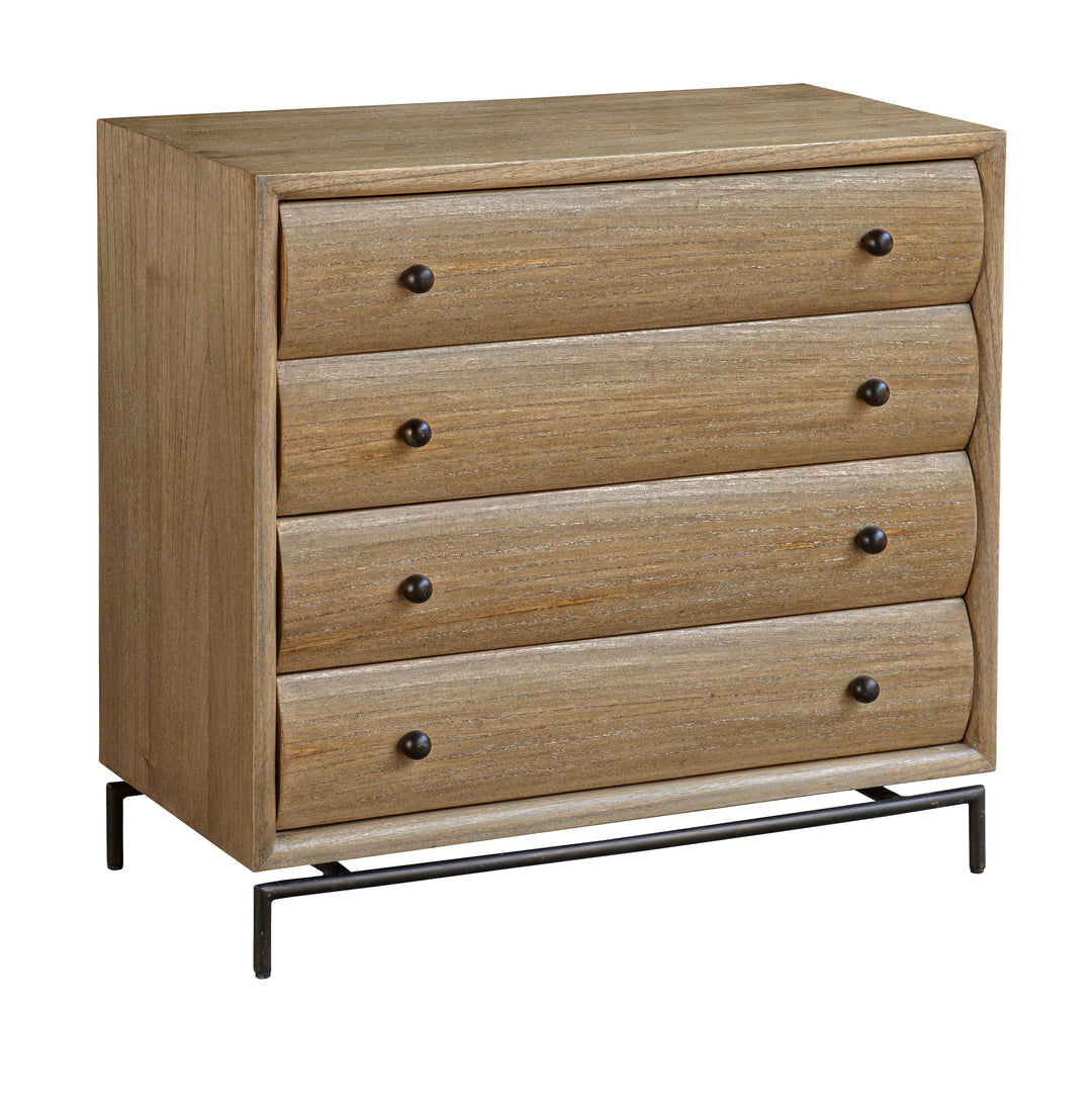 American Home Furniture Uttermost Millard Curved 4 Drawer Chest
