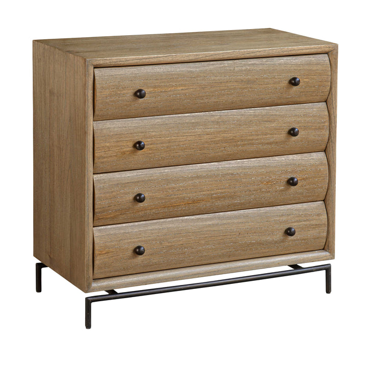 American Home Furniture Uttermost Millard Curved 4 Drawer Chest